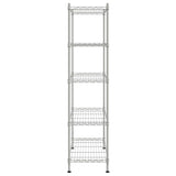 5-Tier Storage Shelf 90x35x180 cm Chrome 250 kg 324623