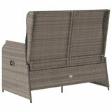 Garden Bench Grey Poly Rattan 3394460