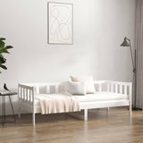 ZNTS Day Bed without Mattress White 90x190cm Solid Wood Pine 814645