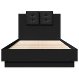 Bed Frame without Mattress Black 75x190 cm Small Single 3209976