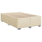 Box Spring Bed with Mattress Cream 120x190 cm Fabric 3285846