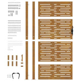 Garden Gate 100x200 cm Corten Steel Square Design 153255