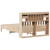 Bookcase Bed without Mattress 150x200 cm King Size Solid Wood Pine 3322906