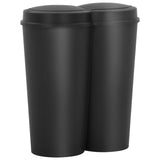 Duo Bin Trash Can Black 50 L 150692