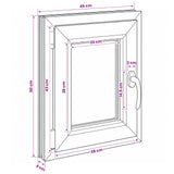 Basement Window Internal Colour White RISOR 45 x 50 cm 42047887