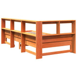 Bookcase Bed without Mattress Wax Brown 90x200 cm Solid Wood Pine 3324432