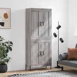 Highboard Grey Sonoma 69.5x34x180 cm Engineered Wood 3199695