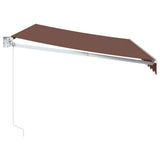 ZNTS Manual Retractable Awning Brown 350x250 cm 3215699