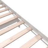 3101344 Bed Frame without Mattress White Solid Wood 120x200 cm