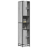 Bathroom Cabinet Grey Sonoma 35x37.5x188.5 cm Engineered Wood and Metal 3300883