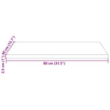 Table Top Natural Wood Solid Pine Wood 80 x 40 cm 824400