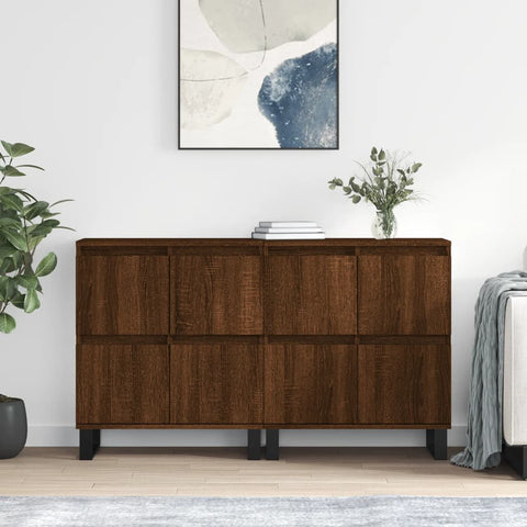 Sideboards 2 pcs Brown Oak Engineered Wood 3190188