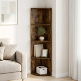 Corner Shelf 4-Tier 31.5 x 31 x 130 cm Engineered Wood 8016306