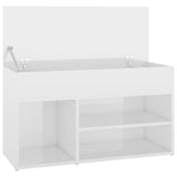 Shoe Bench High Gloss White 80x30x45 cm Engineered Wood 808753
