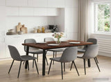 110 x 55 x 75 cm Solid Acacia Wood Dark Brown and Black 937474