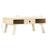 Coffee Table 100x60x40 cm Solid Mango Wood 282868