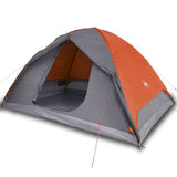 Camping Tent Dome 6-Person Orange Waterproof 94414
