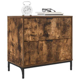 Bedside Table Smoked oak 63.5 x 36 x 61 cm Engineered wood 883469