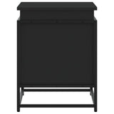 Storage Box with Lid Black 60x40x51.5 cm Engineered Wood 848794