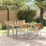 Garden Dining Set 5 pcs Grey and brown 180 x 90 x 75 cm 3284371