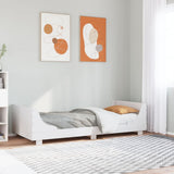 Bed Frame without Mattress White 75x190 cm Small Single Solid Wood Pine 850792