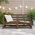 2 Piece Garden Lounge Set Honey Brown Solid Pinewood 805693