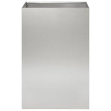 Garden Planter 2 pcs Silver 40 x 40 x 75 cm Stainless Steel 8005381