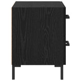 Bedside Cabinet with Drawer 2 pcs Black Oak 40 x 35 x 47.5 cm 882018