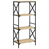Bookcase 4-Tier Sonoma Oak 59x35x132 cm Engineered Wood 837618