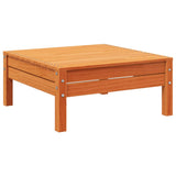 Garden Sofa 3-Seater with Footstool Wax Brown Solid Wood Pine 838058