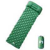 Inflating Camping Mattress with Pillow 1-Person Green 4007111