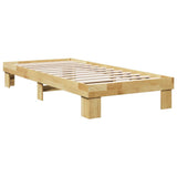 Bed Frame without Mattress 90x200 cm Solid Wood Oak 851948