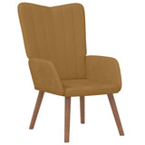 Relaxing Chair Brown Velvet 327663