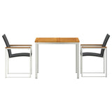 Garden Dining Set 3 pcs Solid Acacia Wood and Stainless Steel 3334813