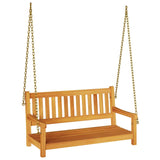 Garden Swing Bench Brown 119 x 35 x 47cm Solid Acacia wood 4105521