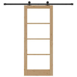 Sliding Door ORKDAL Natural and Black 83 x 202 cm 3332025