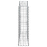 Arched Gabion Basket 200x30x120/140 cm Galvanised Iron 153386