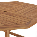 Garden Dining Table 110x110x75 cm Solid Wood Teak 318478