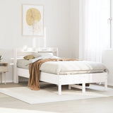Bed Frame without Mattress White 90x190 cm Single Solid Wood Pine 3306910