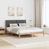 Bed Frame with Headboard Brown 150 x 200 cm Solid Pine Wood 3394414
