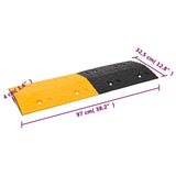 Speed Hump Yellow&Black 226x32.5x4 cm Rubber 3157046
