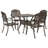 Garden Table Set 5 pcs Bronze Cast Aluminium 3334728
