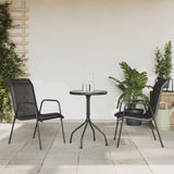 Garden Dining Set Black, Anthracite Steel, Textilene, Glass 3203728