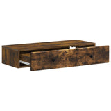 Wall-Mounted Side Table Smoked Oak 87.5 x 34.5 x 17 cm 899180