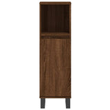 ZNTS 3 Piece Bathroom Cabinet Set Brown Oak Engineered Wood 3187804