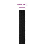 Work Rope Black 20 mm 25 m Polyester 152840