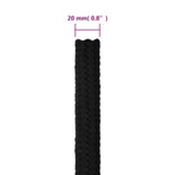 Work Rope Black 20 mm 25 m Polyester 152840