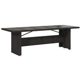 Garden Dining Set 11 pcs Black Poly Rattan 3365417