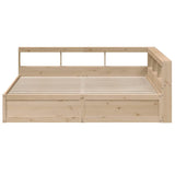 Bookcase Bed without Mattress 200x200cm Solid Wood Pine 3324448