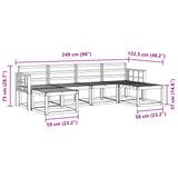 Outdoor Sofa Set 6 pcs Natural Engineered Wood 3366787